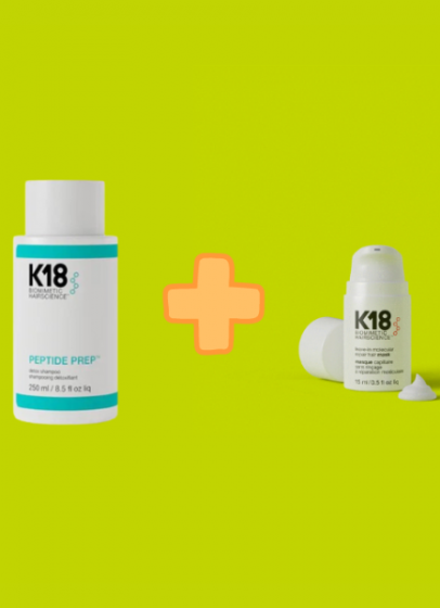 K18Peptide™  Detox Shampoo 250ml + K18Peptide™ Leave-in molecular repair hair mask 15ml 